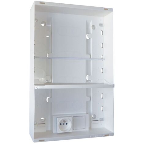 Michaud – Tableau de communication Néo LB010 – Coffret de communication RJ45 – Dimensions 250x250 mm – Pour box internet et domotique