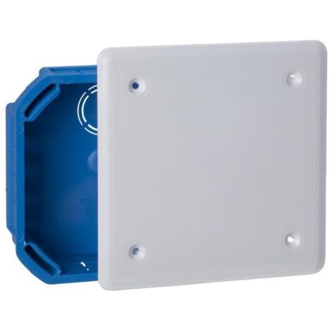 Schneider Electric – Boîte de dérivation à sceller 80 x 80 x 30 mm – Couvercle inclus – Vis fournies – Installation encastrée pour câblage électrique