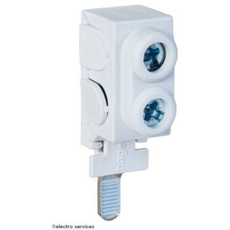 Hager – Borne de raccordement 1P 25mm2 – Cosse électrique pour câblage sécurisé – Compatible avec installations électriques – Pack de 10 unités
