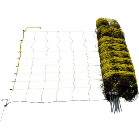Horizont – Filet pour chèvres 50 m – Hauteur 105 cm – 14 piquets inclus – Fil inox renforcé pour clôture efficace (1/5)