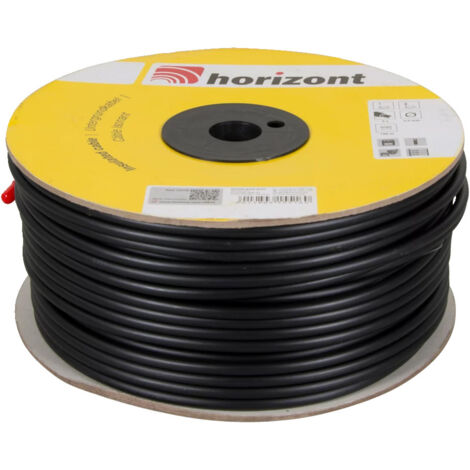 Horizont – Câble d'alimentation haute tension 100 m – Ø 2,5 mm – Conducteur en fil de fer galvanisé – Double isolation pour passages aériens et souterrains