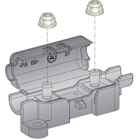 ESKA 1.003600 1.003600 Porte-fusible Adapté pour (fusibles) lamelles de fusible 150 A 32 V/DC 1 pc(s) S23555 (1/2)