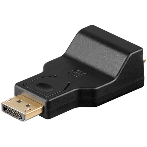 63489 Adaptateur Goobay DisplayPort mâle 1.1 vers VGA femelle (D-sub DE-15) (Noir) (1/3)