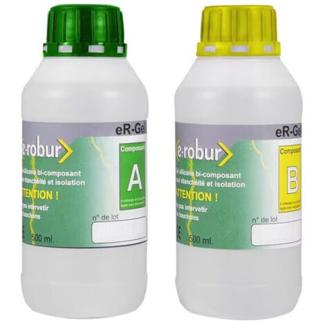 Gel silicone bi-composant 231002 – Étanchéité et isolation pour boîtes de dérivation – 1L pour chantiers humides (1/3)
