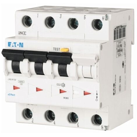 Eaton 170999 Interrupteur différentiel/Disjoncteur de protection 4 pôles 16 A 0.03 A 415 V/AC D986441 (1/2)