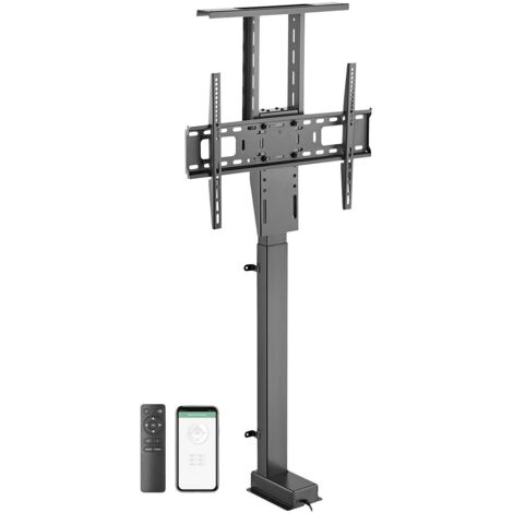 Support TV motorisé réglable en hauteur HP632L – Télécommande – Hauteur 81-217 cm – Charge max 60 kg – Compatible écrans 37-65 pouces – Mywall