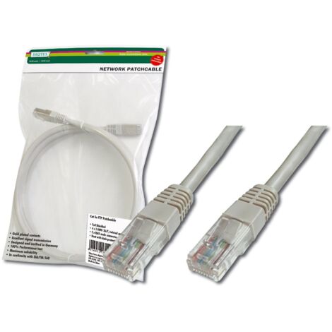 Câbles réseau et DAC DIGITUS Câble de brassage CAT 5e U-UTP Cu PVC AWG 26/7 longueur 2 m de couleur grise