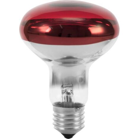 Ampoule halogène E27 60W rouge – R80 230V – 1 pc – Pour éclairage décoratif – Omnilux (1/4)