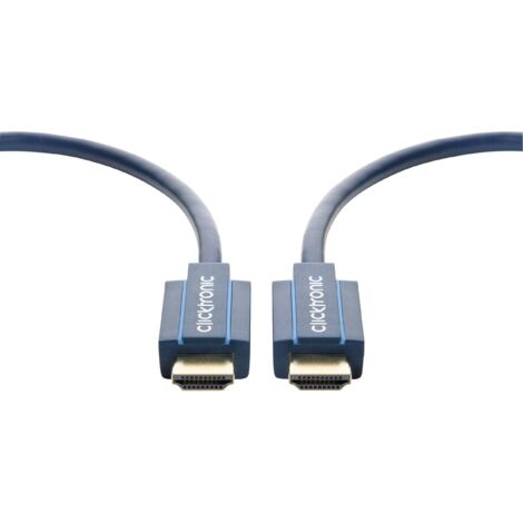 70305 Clicktronic câble High Speed HDMI with Ethernet (5 mètres) - Cordon HDMI 2.0 mâle/mâle à hautes performances compatible 3D, Full HD (1080p) et Ultra HD 4K (2160p) (1/2)