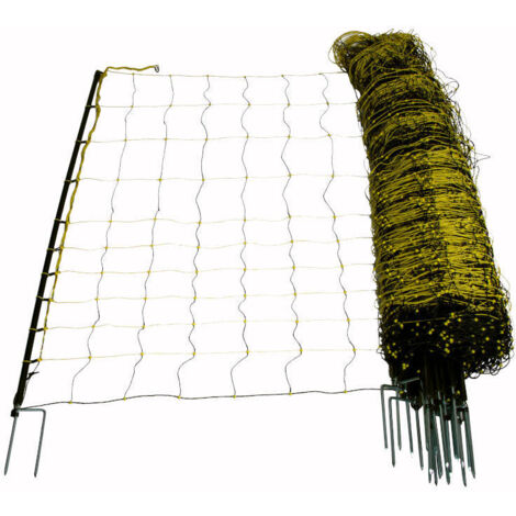 Horizont – Filet anti-loups 50 m – Hauteur 145 cm – 15 piquets double pointe pour ancrage optimal – Résistant aux assauts du loup