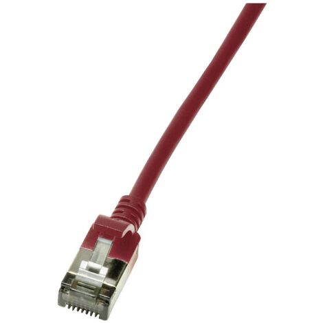 LogiLink CQ9054S RJ45 Câble réseau, câble patch CAT 6a U/FTP 2.00 m rouge extrêmement fin, ignifuge, flexible, feuille de blindage, sans halogène X916702 (1/5)