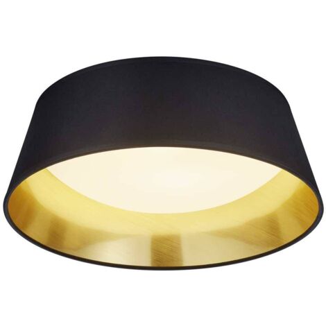 Plafonnier design, Plafonnier design rond Ponts 14W Noir en Fabric, TRIO (1/7)