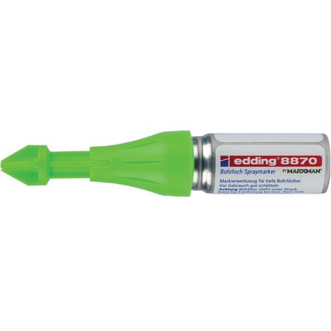 Marqueur de précision e-8870 vert fluo – Mécanisme de pompe breveté – Marquage jusqu'à 50mm – Visible sur toutes surfaces