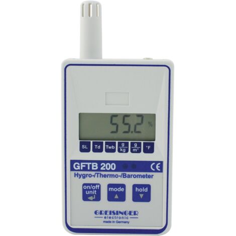 Greisinger GFTB 200 Hygromètre 0 % HR 100 % HR Affichage anti-moisissure/point de rosée X10089 (1/2)