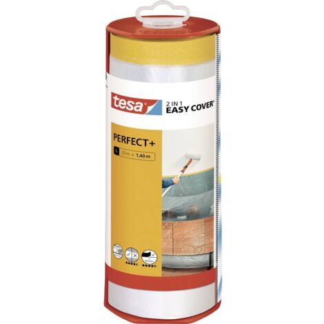 tesa Easy Cover Perfect+ 56571-00000-00 Film de masquage jaune, transparent (L x l) 33 m x 1.40 m 1 pc(s) W695052
