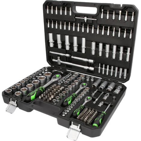 Kstools – Coffret cliquet et douilles 1/2" – 12 pièces – Acier chrome vanadium – Pour travaux mécaniques