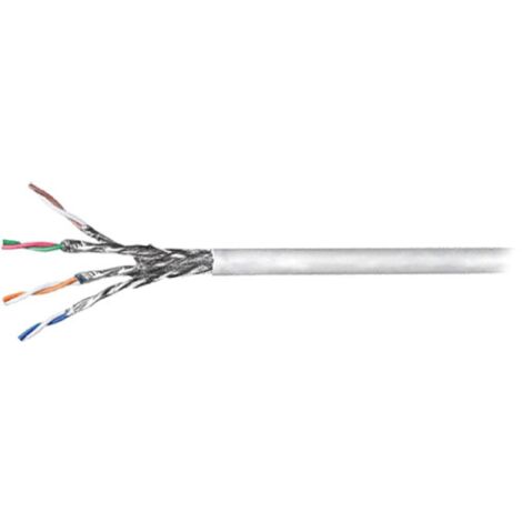 Câble réseau S/FTP CAT 6 – Longueur 100m – Section 0.25mm² – 8 conducteurs – Résistant aux intempéries et UV – Goobay - 23AWG