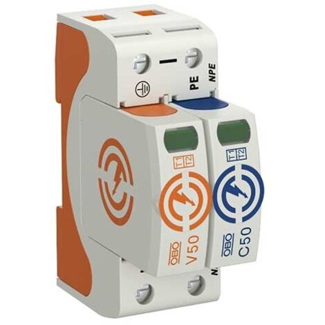 OBO BETTERMANN 5093522 DÉCHARGEUR COMBINÉ, DÉCHARGEUR DE COURANT À RAYONS DE TYPE 1 (1/4)