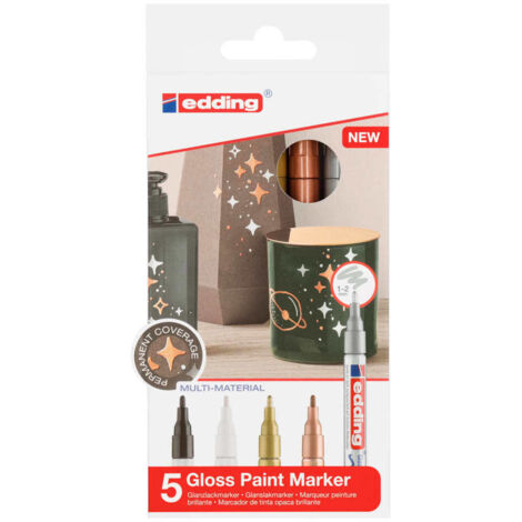 Edding 4-751-5-999 Marqueur peinture noir, blanc, or, argent, cuivre 2 mm, 4 mm Q156973 (1/5)
