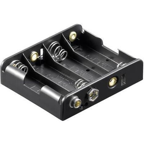 Support de pile 4x LR6 (AA) Goobay 81466 raccordement par empreinte pile 9V (L x l x H) 61.7 x 56.6 x 15.5 mm X39710 (1/2)