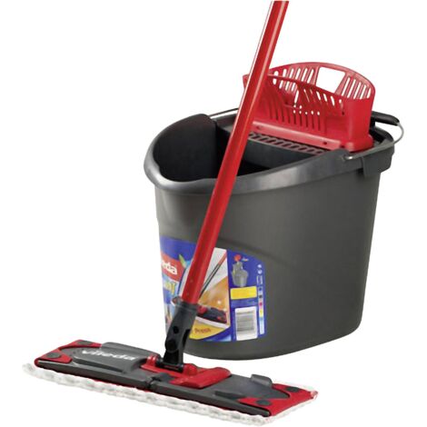 Vileda – Balai à poussière et lave sol Ultramax – Ensemble complet avec seau et manche – Microfibre pour nettoyage efficace – 1,679 kg
