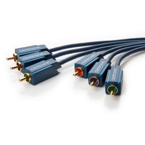 Câble Component YUV, câble Cinch pour la transmission de l'image RgB. Longueur de câble 3 m (1/5)