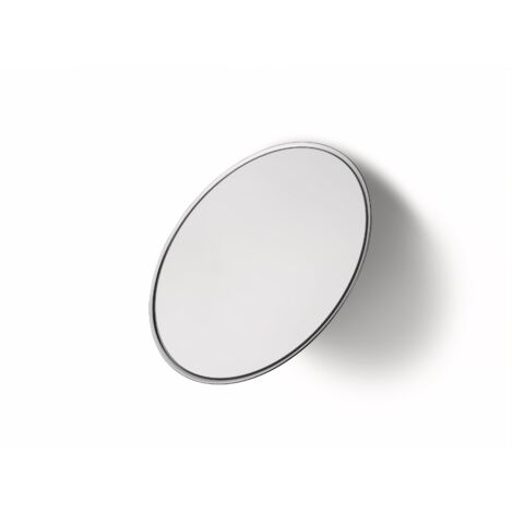 tesa miroir cosmétique Visioon avec grossissement 3x - miroir de maquillage rond pour montage mural - fixation sans perçage sur carrelage, métal et autres surfaces - diamètre 14 cm, argent (1/4)