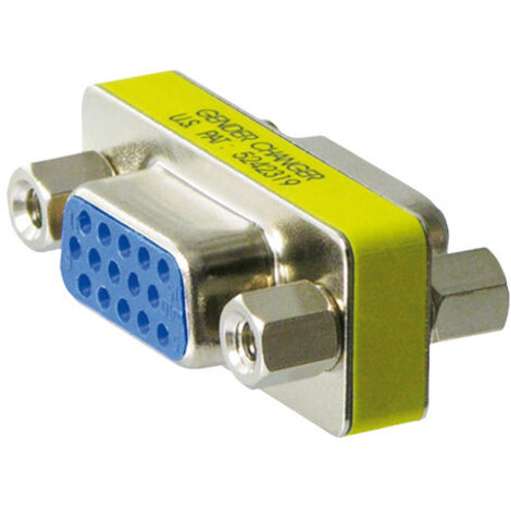 Adaptateur Sub-D15 VGA Adaptateur Sub-D15 femelle à femelle Moniteur Goobay (1/2)