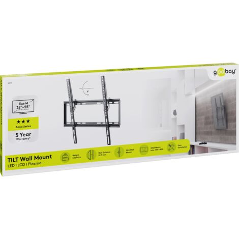 Support mural pour TV Basic TILT (M), pour les téléviseurs de 32 à 55 pouces (81-140 cm), inclinable jusqu'à 35 kg. (1/5)