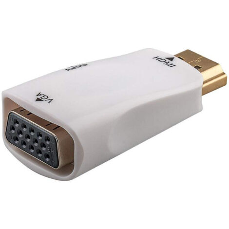 Goobay 44793 Adaptateur de câble HDMI VGA / 3,5 mm Blanco - Adaptateur de câble (HDMI, VGA / 3,5 mm, mâle/femelle, blanc) (1/3)