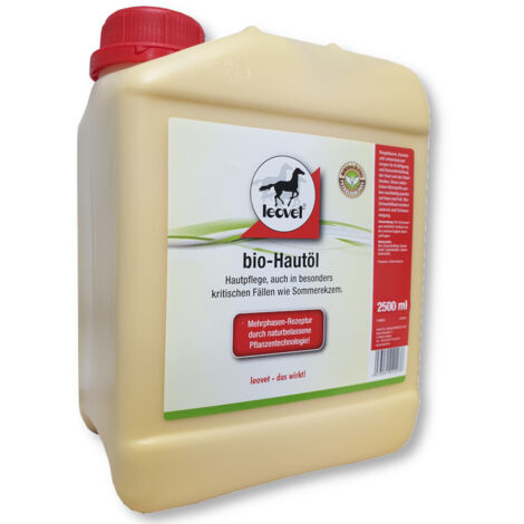 Leovet huile organique pour la peau 2500 ml contre les eczémas d’été, puissante et régénérante