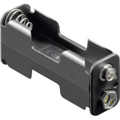Support de pile 2x LR6 (AA) Goobay 12461 raccordement par empreinte pile 9V (L x l x H) 60 x 26 x 16.5 mm X93853 (1/3)