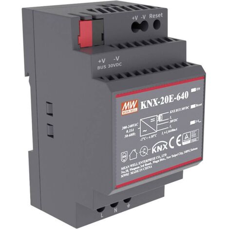 Mean Well KNX-20E-640 Alimentation rail DIN 30 V/DC 640 mA 19.2 W Nbr. de sorties:1 x Contenu 1 pc(s) S563751