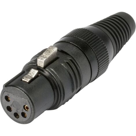 XLR femelle, droit Hicon HI-X5CF-G Nombre de pôles: 5 noir 1 pc(s) (1/2)