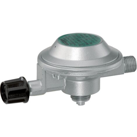Régulateur de pression gaz basse pression 50 mbar – Débit 1 kg/h – Raccord M16 x 1,5 pour bouteilles Campingaz – Vanne d'arrêt sécurisée – GOK