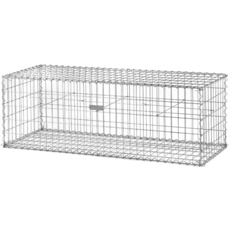 Jardinex – Gabion renforcé 150 x 50 x 50 cm – Acier galvanisé Ø 4,5 mm – Renfort tirants inclus – Pour murs de soutènement et brise-vue (1/2)