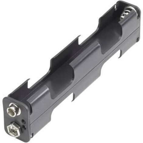 Support de pile 4x LR6 (AA) Goobay 10881 raccordement par empreinte pile 9V (L x l x H) 110 x 26 x 16 mm X93387 (1/2)