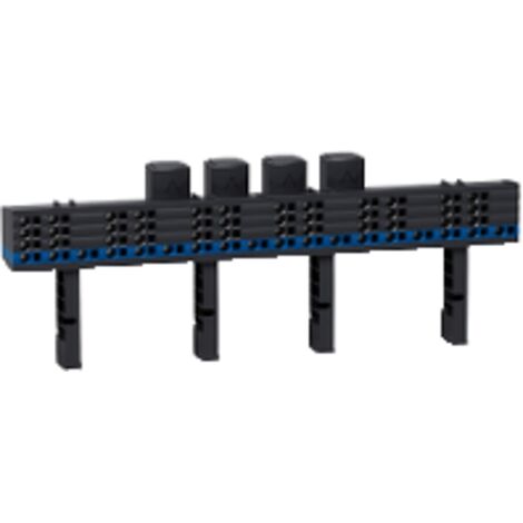 Schneider Electric – Répartiteur de rangée 4P 200A – Tension 690V CA – Compatible MULTICLIP – Montage sur rail DIN – LVS04014