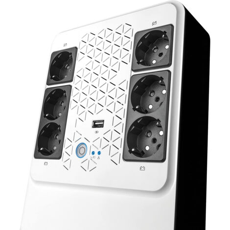 Legrand – Onduleur multiprise 600VA – 6 prises Schuko avec protection surtension – Autonomie jusqu'à 15 minutes – 310081