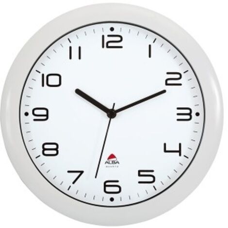 ALBA HORLOGE SILENCIEUSE 30CM QUARTZ - BLANC - 30,5X30,5X5CM HORNEW BC (1/5)