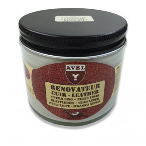 Baume rénovateur crème incolore 275 ml – Nourrit et protège le cuir – Finition cirée après lustrage – Pour cuir lisse – Avel (1/5)