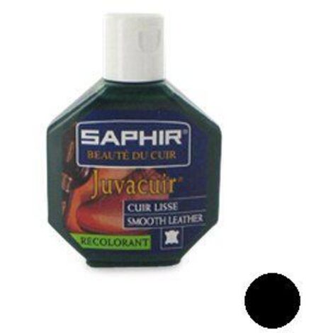 Teinture cuir JUVACUIR 75 ml – Couleur noir – Produit de repigmentation pour cuir et peaux – Rénove et embellit les surfaces – Saphir (1/3)