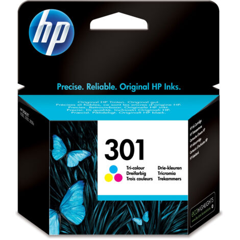HP 301 Tri-color Original Ink Cartridge cartouche d'encre 1 pièce(s) Rendement standard Cyan, Magenta, Jaune (1/5)