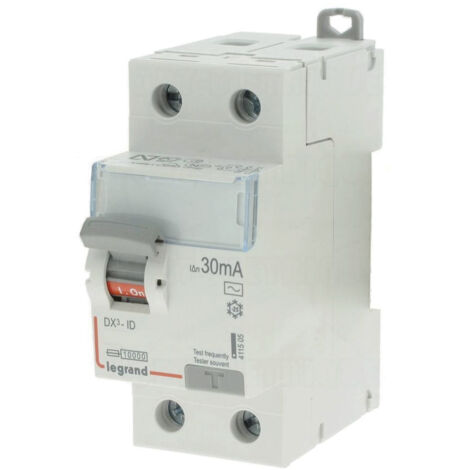 Legrand – Interrupteur différentiel 63A 30mA type F – 2 pôles – Connexion vis/vis – Protection circuits électriques résidentiels et tertiaires