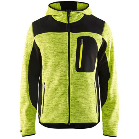 Giacca in maglia con cappuccio Blaklader Giallo / Nero XL
