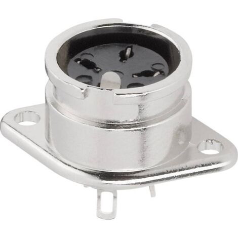 Connecteur rond DIN embase femelle, contacts droits BKL Electronic 0202016 Nombre de pôles: 4 argent 1 pc(s) D21610 (1/3)