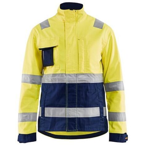Veste de travail haute visibilité femme 4903 - Jaune fluo/Marine XXXL (1/2)