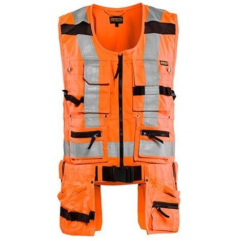 Gilet de travail porte-outil haute visibilité 3032 - Orange fluo 4XL (1/2)