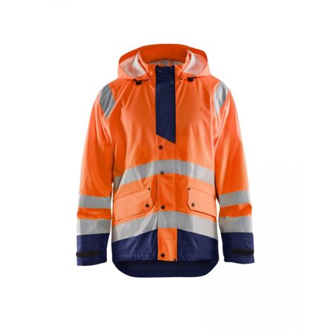 Veste de pluie haute visibilité niveau 3 4327 - Orange fluo/Marine XXXL (1/4)