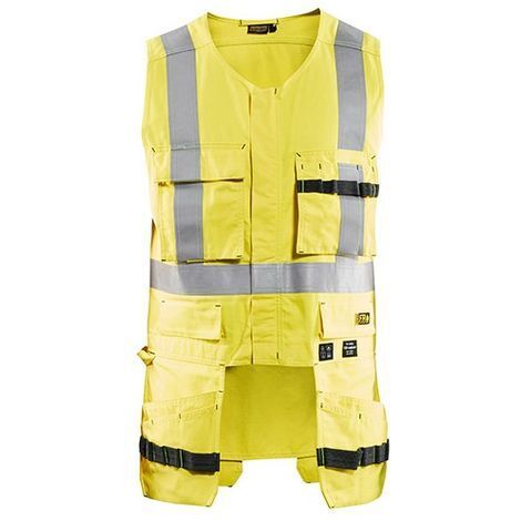 Gilet de travail sans manches multinormes inhérent 3089 - Jaune fluo 4XL (1/2)